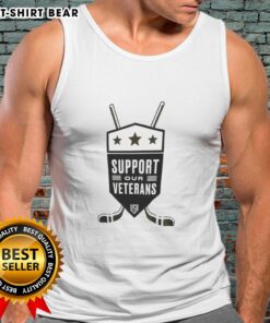 Hot Support Our Veterans USA NHL Tank Top featuring patriotic design for hockey fans and veteran supporters.