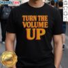Hot Turn The Volume Up Zohran Mamdani T-Shirt featuring bold graphics and vibrant colors, perfect for fans and activists.