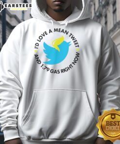 Hot Twitter ID Love hoodie featuring a bold mean tweet graphic and gas price design, perfect for stylish meme lovers.