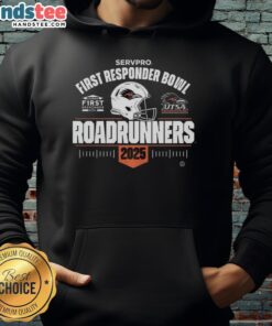 Alt Text: Hot Utsa Roadrunners 2025 First Responder Bowl Hoodie showcasing team colors and logo, perfect for fans and supporters.