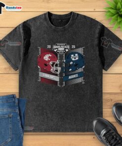 2025 Famous Idaho Potato Bowl t-shirt featuring Hot Washington State Cougars vs Utah State Aggies design.