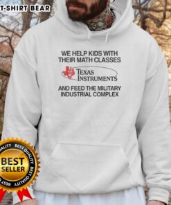 Student wearing a Texas Instruments hoodie, engaged in math class, showcasing our help for kids with their math classes.