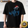 Hot Wifey Carolina Panthers Santa Hat Merry Christmas T-Shirt featuring festive design for holiday cheer.