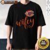 Hot Wifey Chicago Bears Santa Hat Merry Christmas T-Shirt featuring festive design and team colors for holiday cheer.
