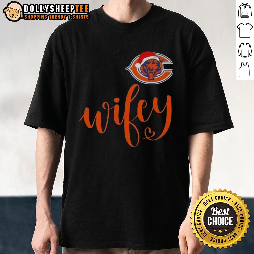 Hot Wifey Chicago Bears Santa Hat Merry Christmas T Shirt Hot Wifey Chicago Bears Santa Hat Merry Christmas T-Shirt featuring festive design and team colors for holiday cheer.