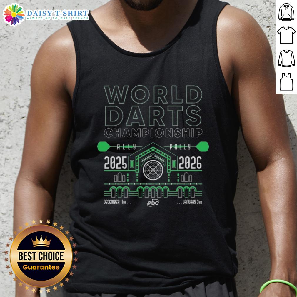 Hot World Darts Championship 2025 2026 Tank Top Hot World Darts Championship 2025-2026 tank top featuring vibrant design and darts-themed graphics for fans.