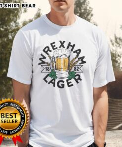 Hot Wrexham Lager 1882 Mug T-Shirt featuring vibrant design and comfortable fit for fans of Wrexham Lager.