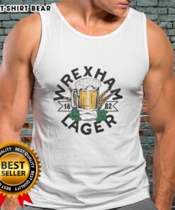 Hot Wrexham Lager 1882 mug tank top featuring a stylish design for beer enthusiasts and fans.