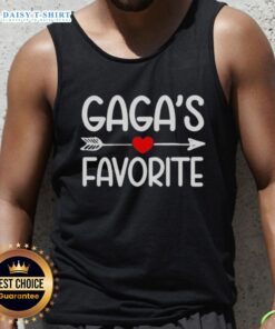 Awesome tank top featuring 'Gaga's Favorite Grandchild' design, perfect for grandsons and granddaughters.