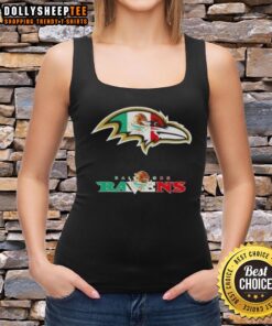 Stylish Baltimore Ravens football tank top featuring a Mexican flag logo, perfect for fans celebrating their heritage.