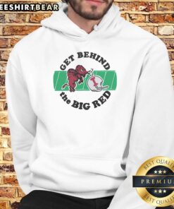 Alt Text: Top Indiana University 'Get Behind The Big Red' hoodie, showcasing school spirit and vibrant red color.