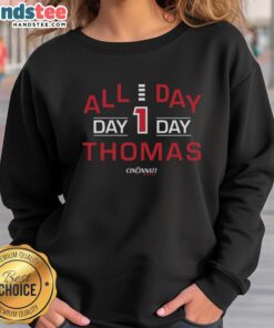 Cozy Nice All Day Day Day Thomas sweatshirt in soft fabric, perfect for casual wear and stylish comfort.