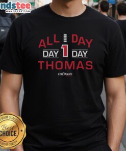 Alt Text: Nice All Day Day Day Thomas T-Shirt featuring a vibrant design and comfortable fit for casual wear.