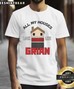 Nice All My Houses Look Like Grian T-Shirt featuring a stylish graphic design inspired by popular Minecraft builder Grian.