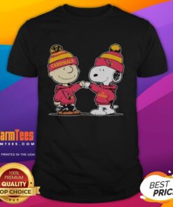 Arizona Cardinals Snoopy and Charlie Brown best friends t-shirt featuring a fun graphic design for fans.