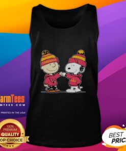 Nice Arizona Cardinals Snoopy and Charlie Brown Best Friends tank top featuring colorful graphics and team logo.