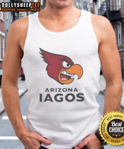 Nice Arizona Iagos Cardinals Pro Football tank top featuring Aladdin's Iago and Jafar in vibrant colors.