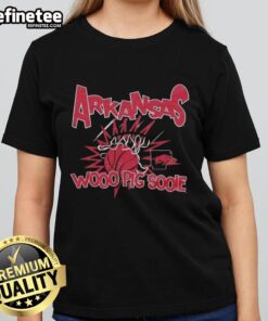 Nice Arkansas Razorbacks Woo Pig Sooie Slam Ladies Tee in vibrant colors, perfect for game day or casual wear.