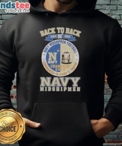 2024-2025 Navy Midshipmen Football Commander In Chiefs Trophy Hoodie in navy blue, perfect for fans and supporters.