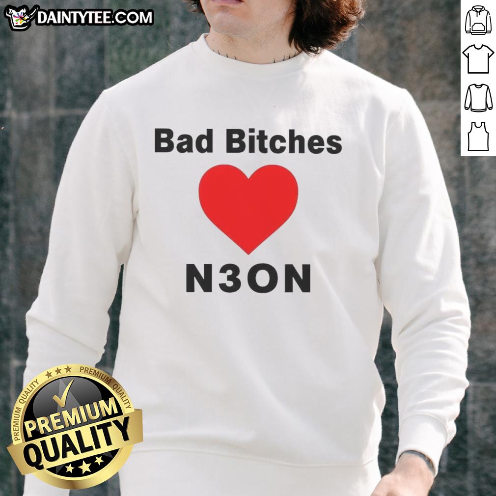 nice-bad-bitches-love-neon-sweatshirt Trendy 'Nice Bad Bitches Love Neon' sweatshirt in vibrant colors, perfect for stylish casual wear and street fashion.