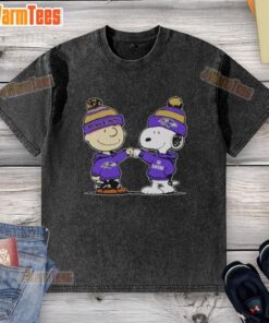 Nice Baltimore Ravens Snoopy and Charlie Brown Best Friends t-shirt featuring vibrant graphics and a playful design.