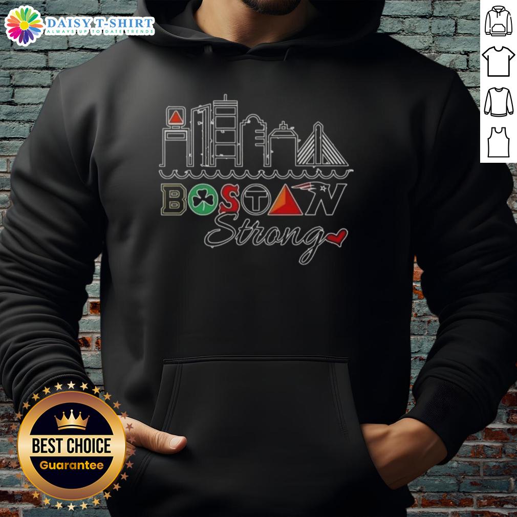 Nice Boston City Sports Strong Skyline Hoodie Nice Boston City Sports Strong Skyline Hoodie showcasing Boston's skyline in a stylish design, perfect for fans.