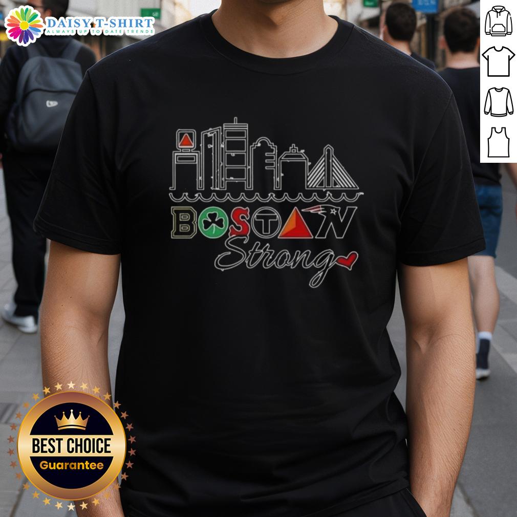 Nice Boston City Sports Strong Skyline T Shirt Boston City Sports Strong Skyline T-Shirt featuring iconic skyline design, perfect for sports fans and city lovers.