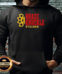 Stylish Nice Brass Knuckle Films hoodie featuring a bold logo, perfect for film enthusiasts and streetwear lovers.