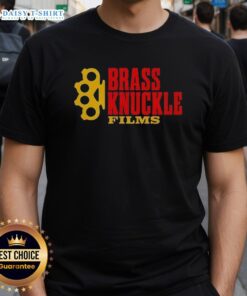Nice Brass Knuckle Films T-Shirt featuring a bold logo design, perfect for film enthusiasts and stylish casual wear.