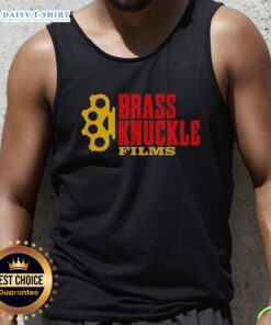 Stylish Nice Brass Knuckle Films tank top featuring a bold graphic design, perfect for casual wear.