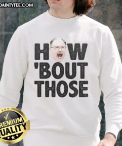 Alt Text: Cozy Nice Brock Spack sweatshirt featuring How 'Bout Those Redbirds design in vibrant colors for fans.