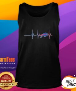 Nice Buffalo Bills NFL heartbeat tank top featuring team colors and logo, perfect for football fans and summer wear.