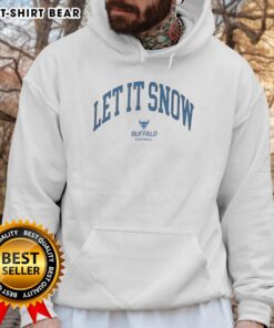 Buffalo Bulls Victor hoodie in snow, perfect for winter sports fans. Shop the 'Let It Snow' design for cozy style!