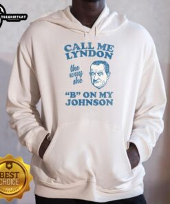 Stylish 'Call Me Lyndon' hoodie featuring bold text design, perfect for casual wear and making a statement.