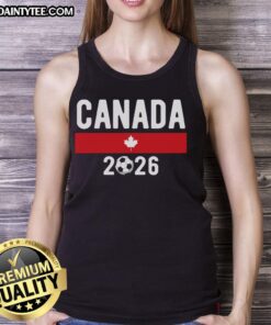 Classic Canadian Soccer Fan Tank Top for Nice, Canada 2026, showcasing vibrant colors and sporty design for soccer enthusiasts.