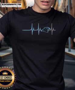 Nice Carolina Panthers Heartbeat T-Shirt featuring a vibrant design for fans, perfect for game day and casual wear.