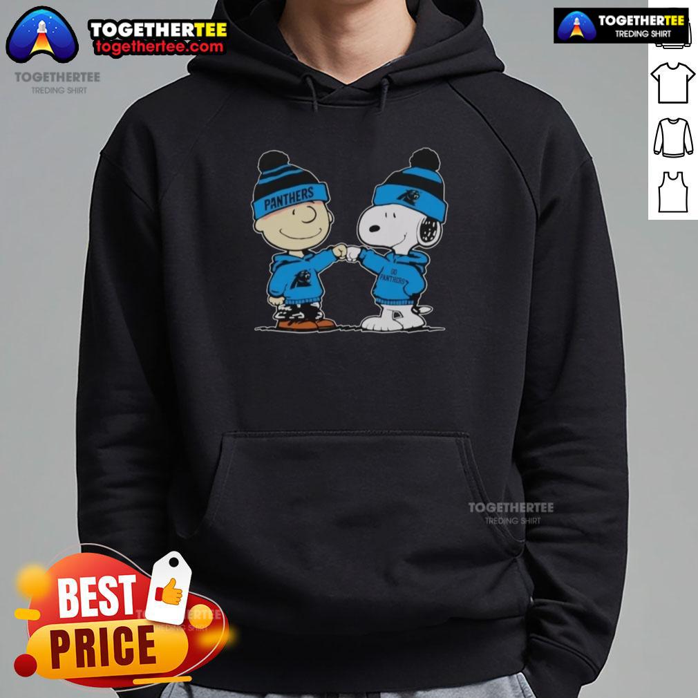 Nice Carolina Panthers Snoopy And Charlie Brown Best Friends Hoodie Carolina Panthers Snoopy and Charlie Brown hoodie featuring best friends design, perfect for fans and cozy wear.