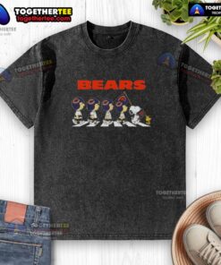 Chicago Bears X Peanuts Snoopy and Friends Abbey Road washed t-shirt featuring vibrant graphics and a relaxed fit.