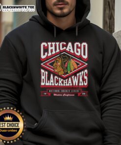 Stylish Nice Chicago Blackhawks heater hoodie in black, featuring the team's logo and warm, comfortable design.