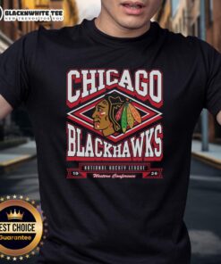 Alt Text: Nice Chicago Blackhawks Heater T-Shirt featuring bold team logo and stylish design, perfect for fans.