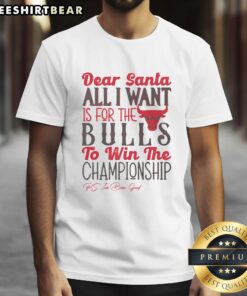Alt Text: Nice Chicago Bulls All I Want For Christmas T-Shirt featuring festive design perfect for Bulls fans during the holidays.