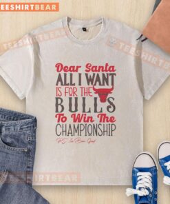 Chicago Bulls 'All I Want For Christmas' washed t-shirt in red, perfect for festive fans and holiday gifting.