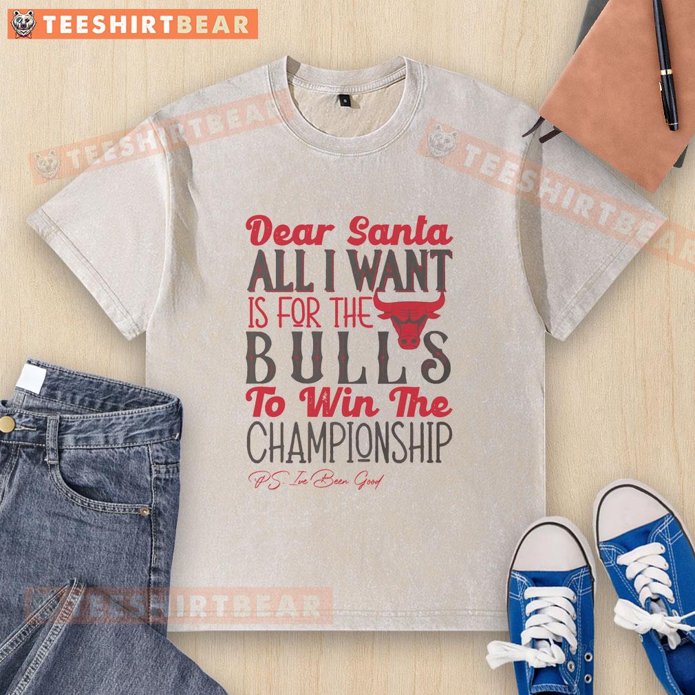nice-chicago-bulls-all-i-want-for-christmas-washed-t-shirt Chicago Bulls 'All I Want For Christmas' washed t-shirt in red, perfect for festive fans and holiday gifting.