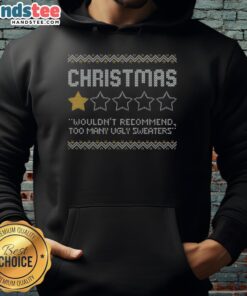 Cozy Nice Christmas Review Hoodie displayed on a festive background, perfect for holiday celebrations and gift giving.