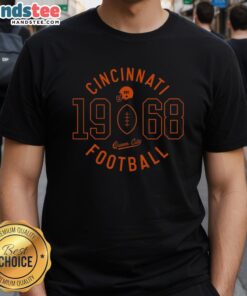 Vintage 1968 Cincinnati Football WHS T-Shirt featuring classic design and vibrant colors, perfect for fans and collectors.