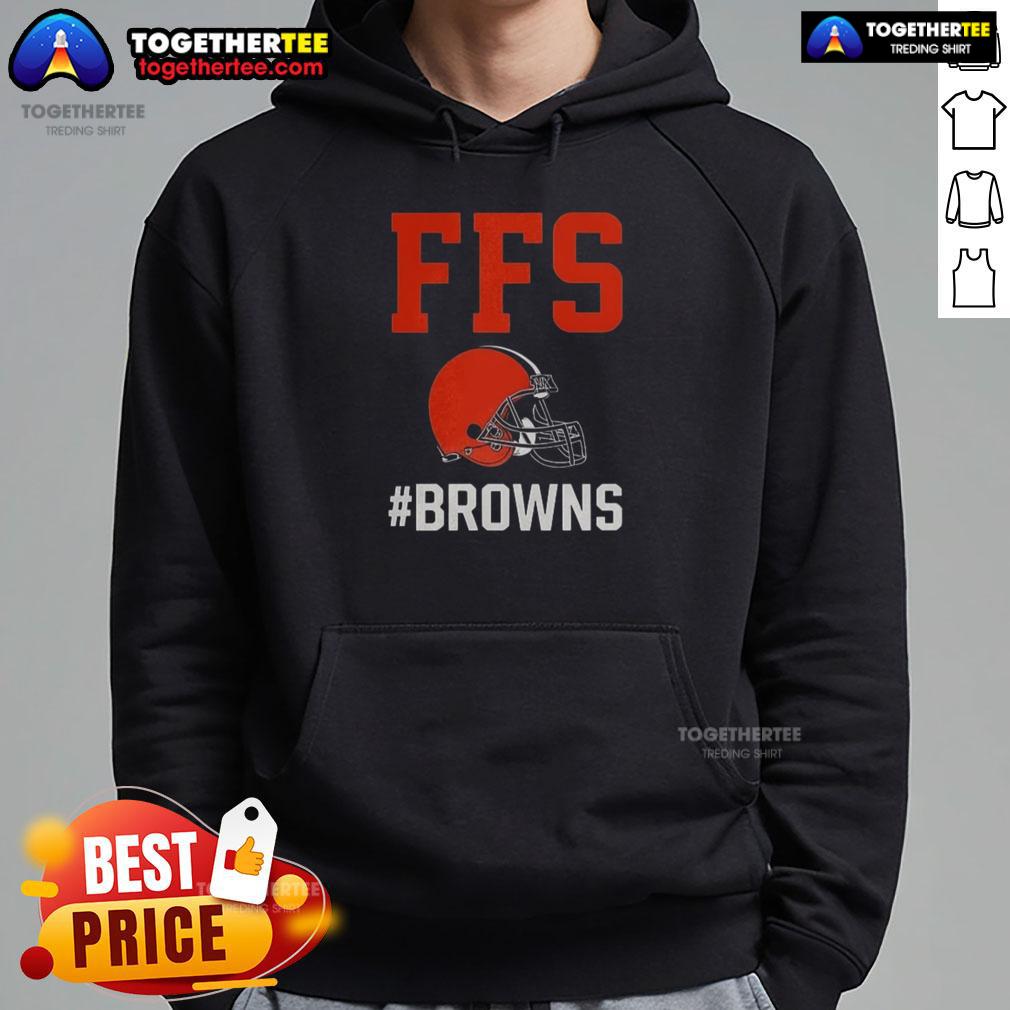 Nice Cleveland Browns Ffs Helmet Hoodie Stylish Cleveland Browns FFS helmet hoodie showcasing team pride in vibrant colors and comfortable design.