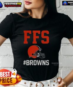 Stylish Nice Cleveland Browns FFS helmet ladies tee featuring team colors and logo, perfect for fans and trendy wear.