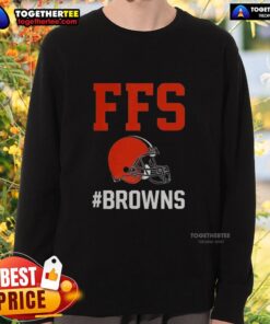 Cleveland Browns FFS helmet sweatshirt featuring bold team colors and logo, perfect for fans and game day wear.