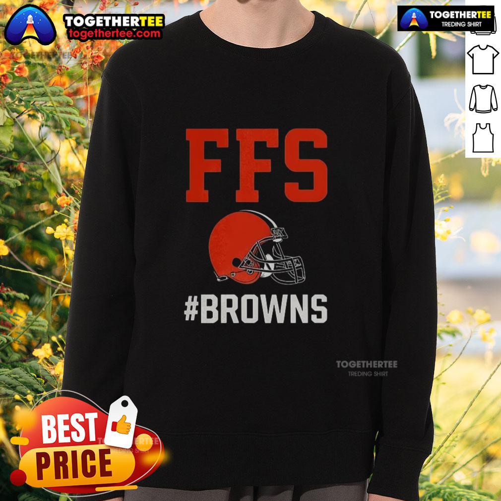 Nice Cleveland Browns Ffs Helmet Sweatshirt Cleveland Browns FFS helmet sweatshirt featuring bold team colors and logo, perfect for fans and game day wear.