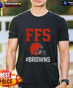 Nice Cleveland Browns FFS helmet T-shirt featuring a bold design, perfect for fans showcasing team spirit and style.